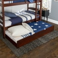 thumbnail image 3 of Desert Fields Baneberry Simple Solid Wood Natural Trundle Bed, Espresso, 3 of 10