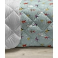 thumbnail image 3 of Ice Skates Down Alternative Comforter, Colorful Illustration of Footwear Elements and Snowflakes Pattern, Microfiber Quilt for All Season, 5 Sizes, Pale Sky Blue Multicolor, by Ambesonne, 3 of 3