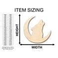 thumbnail image 2 of Unfinished Wood Howling Wolf Woodland Wildlife Shape - Craft - up to 46" DIY 30" / 1", 2 of 3