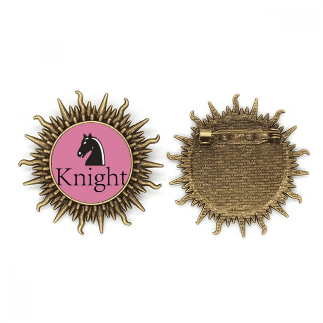 Juego de Ajedrez Pin de Gancho de Metal Vintage con Forma de Sol Unbranded
