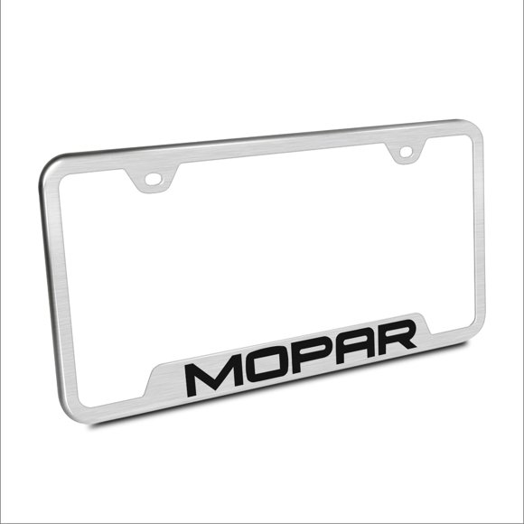 Automotive Gold Laser Etched Brushed Mopar Cut-Out Frame