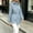 Light Blue, variant on Women's Hooded Tunic Jacket Windproof Long Sleeve Waist Drawstring Winter Outdoor Hiking Casual Coat Black Size M