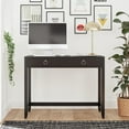 thumbnail image 3 of Her Majesty 2 Drawer Writing Desk, Black, 3 of 13