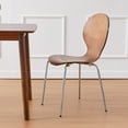 thumbnail image 3 of Livinia No.9 Mid-Century Modern Bentwood Stacking Chairs Set of 2 (Walnut), 3 of 7