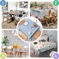 thumbnail image 2 of Christmas Square Tablecloth 52x52 Inch – Waterproof Polyester Printed Table Cover, Wrinkle Resistant & Washable for Kitchen Dining Picnic Party Decor, Single-v4-15, White, 2 of 6