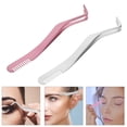 thumbnail image 2 of Miangastore 2pcs Stainless Steel Lash Tweezer Convenient Lash Applicator Small Eyelash Tool Women Supply, 2 of 8