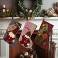 thumbnail image 6 of Classic Large Christmas Stockings Set, Santa Snowman Reindeer Pattern Hanging Decor for Fireplace Mantel, Family Holiday Christmas Decorations, 19 Inch Festive Sock Ornaments, 6 of 9