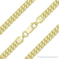 thumbnail image 1 of 4.9mm Miami Cuban / Curb Link Italian Chain Bracelet in Solid .925 Sterling Silver w/ 14k Yellow Gold, 1 of 2