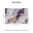 thumbnail image 3 of Linen Placemat With 18×12in Double Stitching Is Effectively Insulated And Foldable For Family Hotel Picnic Trips Purple-White-Gold Marble Four Pieces, 3 of 8