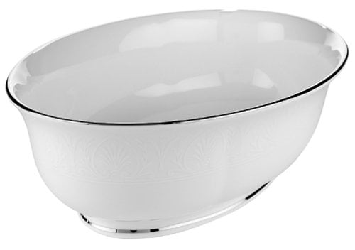 Lenox Hannah Platinum Bone China Large Open Vegetable Bowl by Lenox