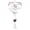 B, variant on Heart Acrylic Ornament, Mother's Day Gifts for Mom Wind Chime, Window Hanging Pendant with Beads for Mum Aunt Sister, Birthday Home & Car Decor, Personalized Mother's Day Gift