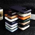 thumbnail image 5 of Matte Titanium gray Lichee leather pattern phone case for iPhone 16 15 14 13 12 11 Pro Max metal lens frame shockproof hard case Brown For iPhone 16 Pro, 5 of 5