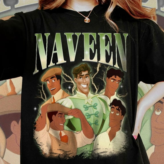 Naveen Comfort Color T-Shirt, Prince Frog Tiana Gift, Trending Unisex Tee, Disneyland Vacation Trip Gift 2025