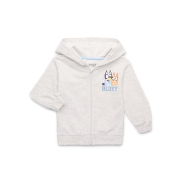 Bluey Toddler Girls' Full-Zip Hoodie with Front & Back Graphics, Sizes 12M-5T