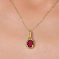 thumbnail image 4 of Gem Stone King 4.00 Ct Oval Red Mystic Quartz 18K Yellow Gold Plated Silver Pendant with Chain, 4 of 6
