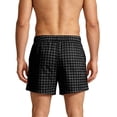 thumbnail image 6 of VBTAPA Men's Plaid Pajama Shorts Baggy Casual Boxers Shorts Daily Pj Sleep Bottoms Comfy Homewear Boxers Black XL, 6 of 7