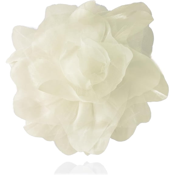 10" Exaggerated Big Rose Flower Brooches and Pins for Women Dainty Large Organza Satin Fabric Floral Brooch Pin Lightweight Fashion Collar Dress Accessories Jewelry for Prom Masquerade Banquet