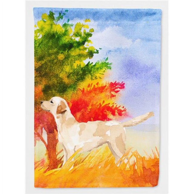 Carolines Treasures CK1938GF Fall Yellow Labrador Retriever Garden Size Flag