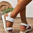 thumbnail image 4 of Women's  Shoes Comfortable Open Toe Elastic Ankle Strap Casual Sandal For Summer Shoes, 4 of 13