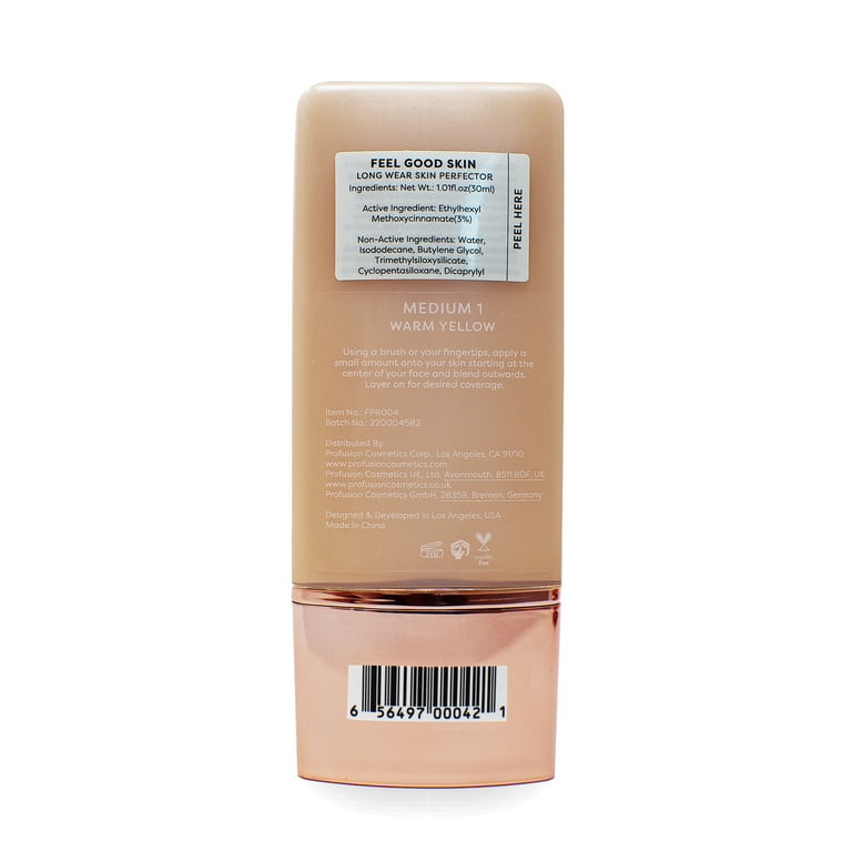 Profusion Cosmetics Feel Good Skin Foundation Make up Medium 1