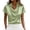 Green, variant on Womens Summer Tops Fashion Short Sleeve V-Neck Button Down Shirts Business Work Blouses Plus Size Clothes for Women