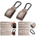 thumbnail image 4 of FYGL Stroller Hooks - Leather Buggy Clips, Easy Attachment, Universal Stroller Clips and Hooks, 2 Pack, Oak Red, 4 of 7