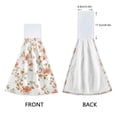 thumbnail image 3 of Yayeee Kitchen Hanging Hand Towels Set of 2 with Loop Bathroom Absorbent Tie Towel, Orange Floral Blooms, 3 of 7