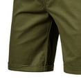 thumbnail image 3 of Hvyesh Mens Khaki Shorts Slim Fit Straight Chino Short Pants Elastic Waisted Work Shorts with Button Zipper Summer Solid Loose Short, 3 of 3