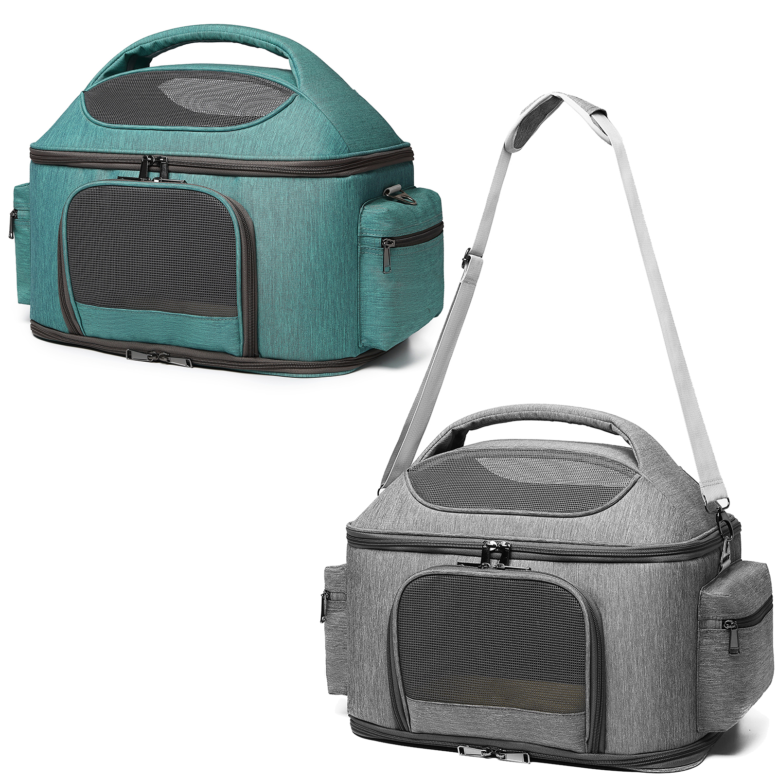 Pet Carrier for Large Fat Cats and Small Dog, Fits up to 20 pounds Car Seat Travel Carrier, Collapsible Indoor Outdoor Soft Side Carrier Bed House Airline Approved Under Seat