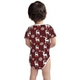thumbnail image 3 of Yiaed Plaid Reindeer Snowflakes Print Infant Climbing Short Sleeve Onesie One-Piece Baby Bodysuit Clothes 0-12 Months -, 3 of 6