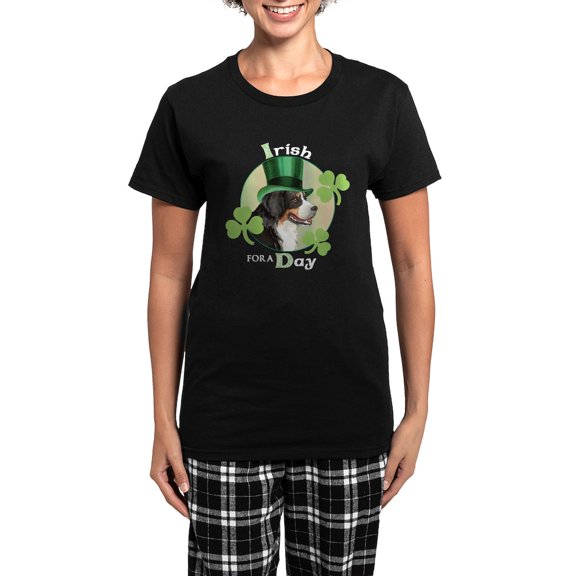 CafePress - St. Patrick Berner Women's Dark Pajamas - Women's Short Sleeve Print T-Shirt and Pants Dark Cotton Pajama Set