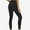 Black, variant on Chiclily Womens High Waist Leggings, 24" Inseam, Ankle Workout Yoga Pnats with Back Pockets, Blue, Size L