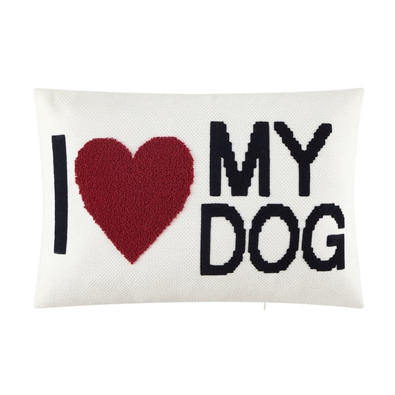 Mainstays 14"x20" I Love My Dog Decorative Throw Pillow Cover