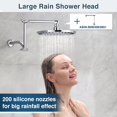 thumbnail image 5 of Bright Showers Cabezal De Ducha Tipo Lluvia Cabezal De Ducha Tipo Cascada De Alta Presión De 9 Pulgadas Con Ángulo Ajustable Y Boquillas De Silicona Antiobstrucción Ducha Fija Para Baño De Lujo Cromo, 5 of 5