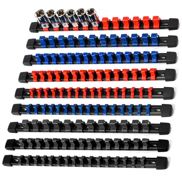Organizador de enchufes Reniteco Drive ABS Tools, kit de 9 piezas