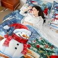thumbnail image 5 of Castle Fairy Kids Red Sparrows 7-Piece Twin Bedding Sets,Christmas Snowman Bedding Comforter Set,Happy New Year Breathable Sheet Sets,Super Cozy Room Decor, 5 of 9