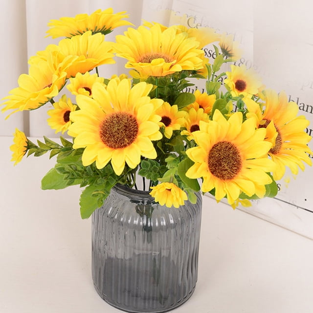 Fleur de Tournesol pour Maison et Mariage Bouquet Réaliste Fleurs Polyvalentes pour Usage Intérieur