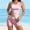 03Multicolor, variant on asdoklhq Plus Size Swimsuit for Bathing Suits Tankinis Summer Women's Conservative Two-piece Swimsuit Set with Padded Bra Sleeveless Round Neck Two-piece Casual Printed Swimsuit Multicolor L