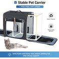 thumbnail image 4 of 2-in-1 Cat Travel Carrier with Litter Box, (17.7" x2) x16.5"x13" Large Cat Carrier with Zipper Locks for Moving Across The Country (No Hammock) - Black, 4 of 6