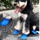 thumbnail image 3 of 2 pares de zapatos para perros, botas impermeables, zapatos para perros y gatos, calcetines para perros, calcetines para cachorros, calcetines antideslizantes para lluvia y nieve, estampado de huellas, 3 of 5