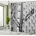 thumbnail image 5 of Ambesonne Black White Shower Curtain, Wall Street NYC Photo, 69"Wx84"L, White and Black, 5 of 5