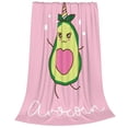 thumbnail image 2 of Pofeuu Cute Avocado Print Ultra-Soft Micro Fleece Blanket,for Bed Or Sofa,All Season Throw Blankets Flannel Blanket-60"x50", 2 of 7