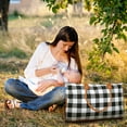 thumbnail image 2 of Moclever Women Duffle Bag Weekend Overnight Bag Tote Bags Portable Diaper Bag Outdoor, White Plaid, 2 of 9