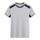 thumbnail image 5 of pstuiky camisetas para hombre, Blusa deportiva informal de color liso con cuello redondo y manga corta elástica para hombre ropa de hombre xxxxl, 5 of 6