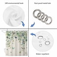 thumbnail image 7 of 66x72 Inch Shower Curtains for Bathroom, Sage Green Eucalyptus Fabric Bath Curtain Decor, Weeping Botanical Leaves Linen Waterproof Restroom Curtains Shower Set Accessories with 12 Hooks 66 Inch, 7 of 7