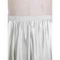 thumbnail image 6 of Alvivi Women Elastic Waistband Ruffle Maxi Skirt Swing A-line Pleated Skirts Casual Skater Silver 80cm, 6 of 7