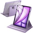 thumbnail image 1 of Funda JeTech Rotating para iPad Air M3/M2 de 13 pulgadas con lápiz morado, 1 of 7