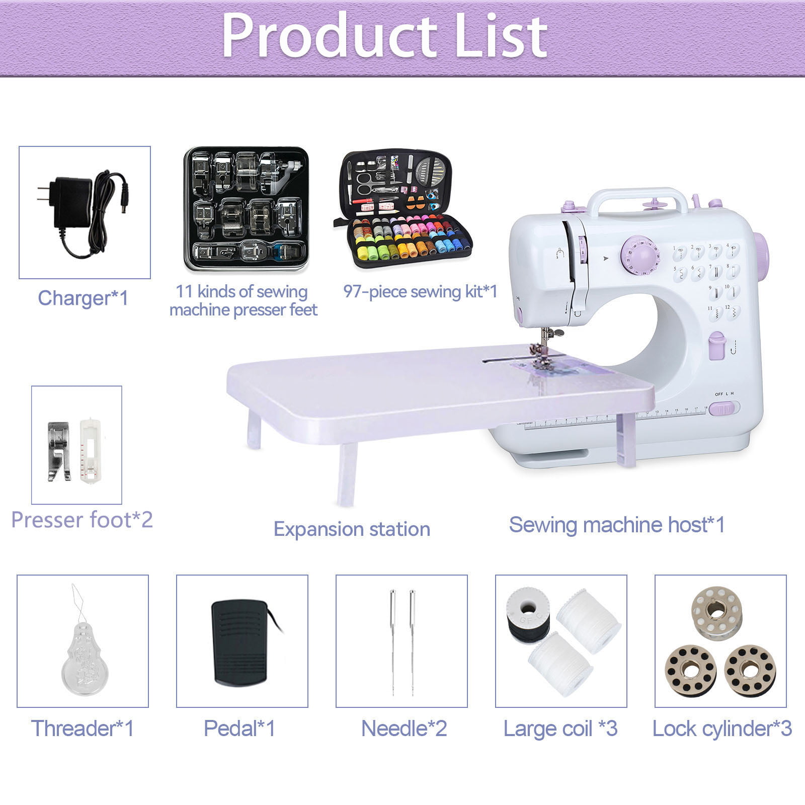Handheld Sewing Machine with Accessories Kit,Mini Sewing Machine