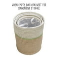 thumbnail image 4 of Honey-Can-Do Paper Straw Set of 3 Nesting Storage Baskets with Handles, Natural/Green, 4 of 8