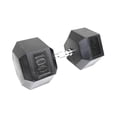 thumbnail image 1 of Mega Fitness Haltère Hexagonal en Caoutchouc 100 lb Poignée Moletée Simple Gym à Domicile, 1 of 5